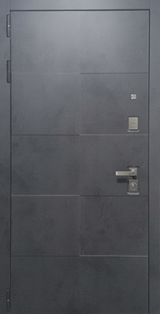 Стальная дверь с отделкой панелями МДФ цвета графит